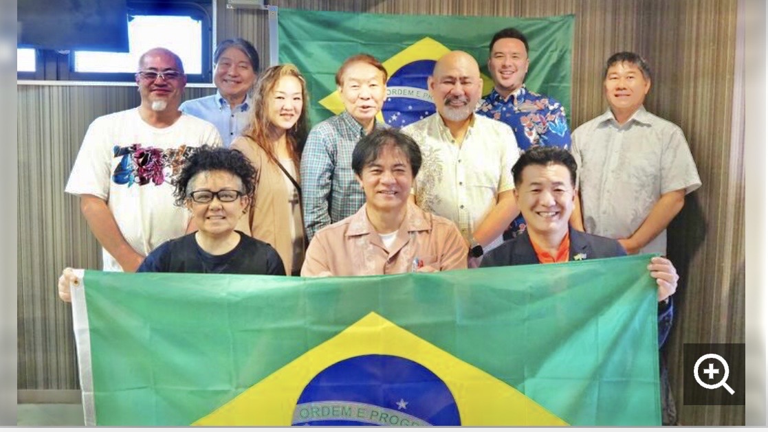 Nova diretoria da Associação Okinawa-Brasil — Vice-presidentes: Komesu e Onaga